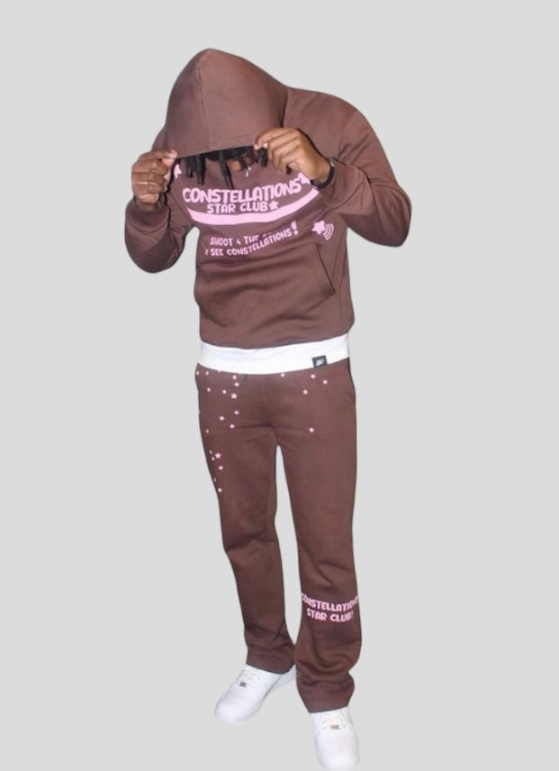 Constellations Star Club! Sweatsuit Brown & Pink