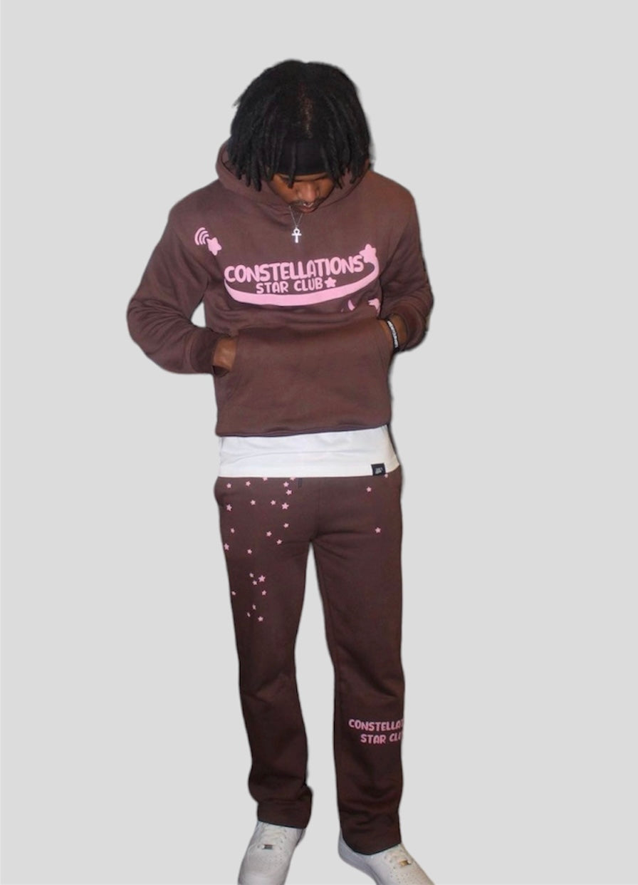 Constellations Star Club! Sweatsuit Brown & Pink