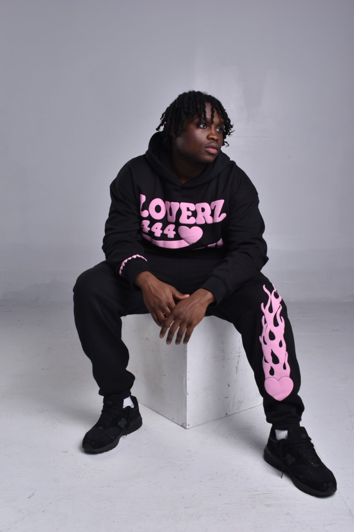 LOVERZ 444 <U Black & Pink Sweatsuit